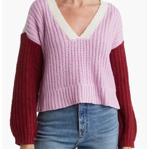 Wildfox | Beverly Colorblock Crop Sweater